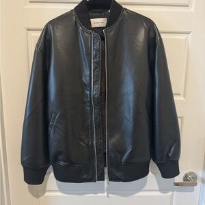 Aritzia Babaton Black Leather Jacket